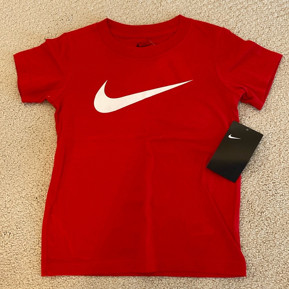 NWT Nike Red Logo Cotton T-Shirt 4T